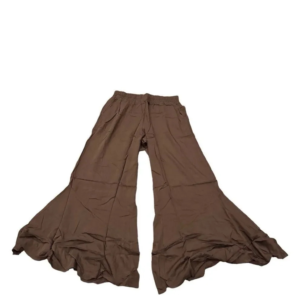 NWT Joyfolie Mia Joy Flare Leg Leanne Pant chocolate brown MSRP $98